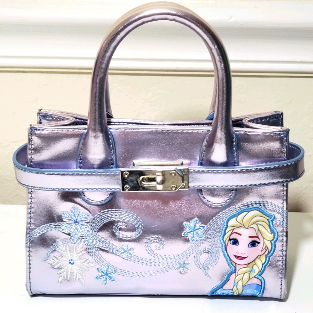 Disney Metallic Light Blue Frozen Purse